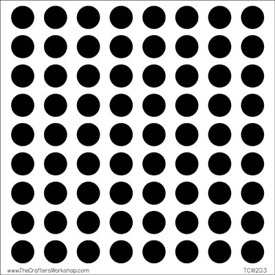 The Crafters Workshop - 12x12 Template - Circle Grid  (sold in 3's)